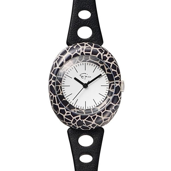 Epico即納 エピコ オーバル ギラフ EP-3GRBKL カーフ革ベルト レディース