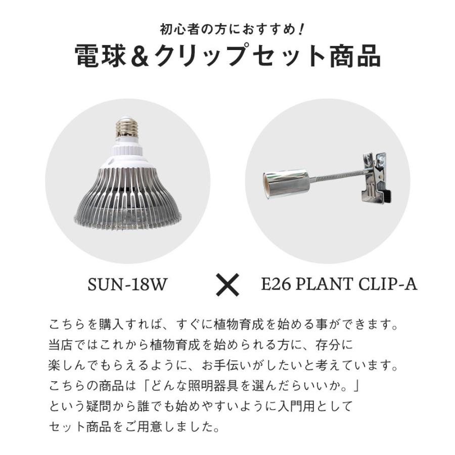 BARREL公式 植物育成LEDライト プラントクリップセット SUN-18W BARREL公式 植物育成LEDライト プラントクリップセット SUN-18W