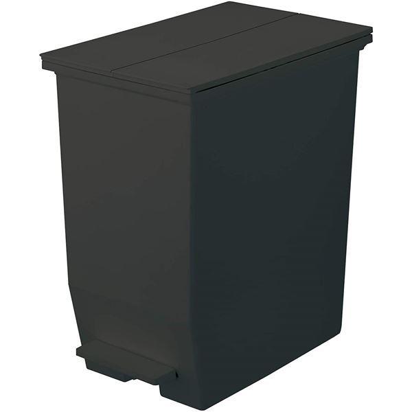 最新 45L ダストボックス ゴミ箱 ペダル式 ブラック ペダルオープンツイン SOLOW リス 背面キャスター付き ゴミ箱、ダストボックス