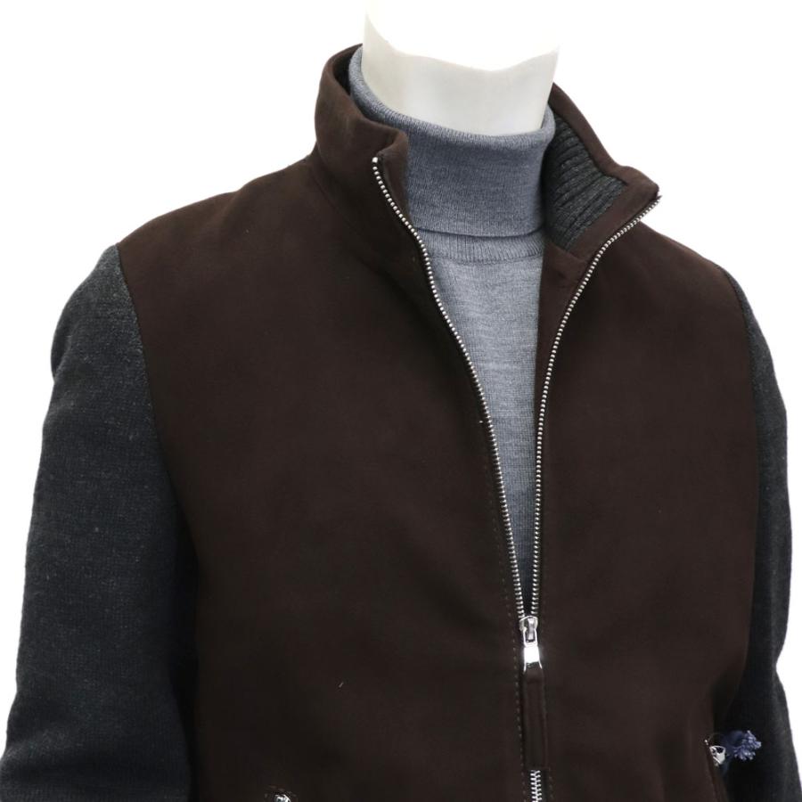 THE JACK Leathers ザ・ジャックレザー レザー切替 ニットジャケット 