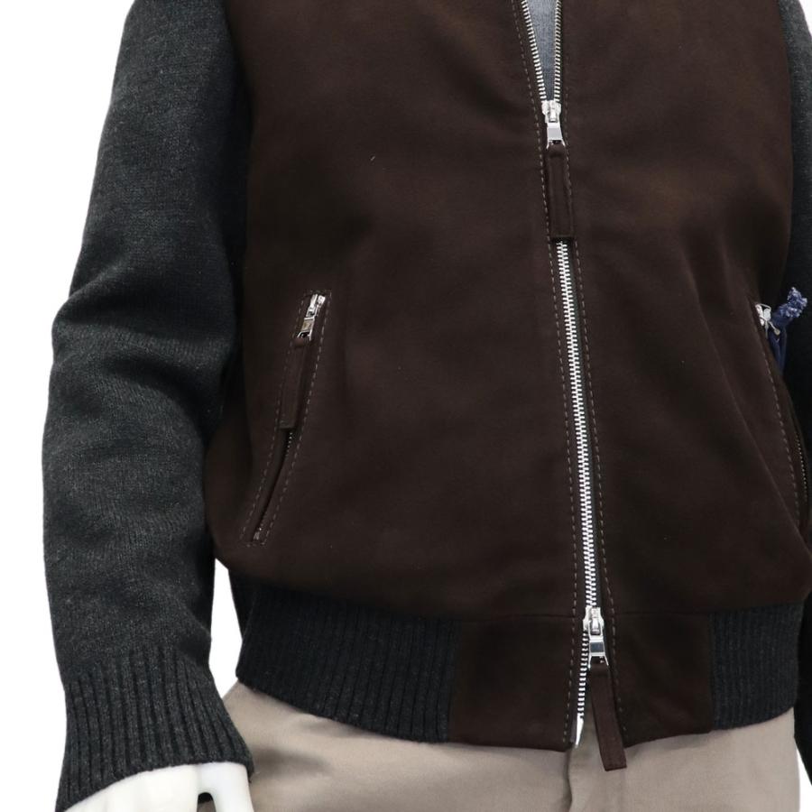 THE JACK Leathers ザ・ジャックレザー レザー切替 ニットジャケット 