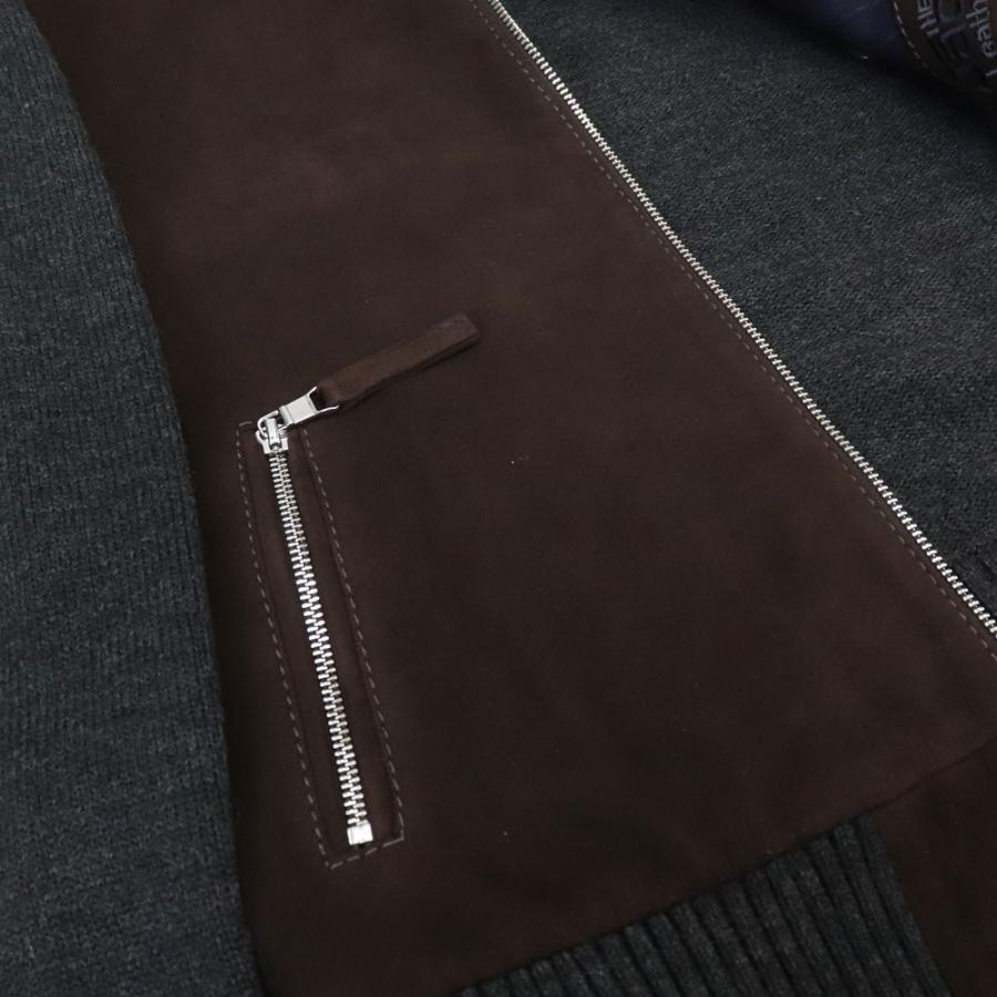 THE JACK Leathers ザ・ジャックレザー レザー切替 ニットジャケット 
