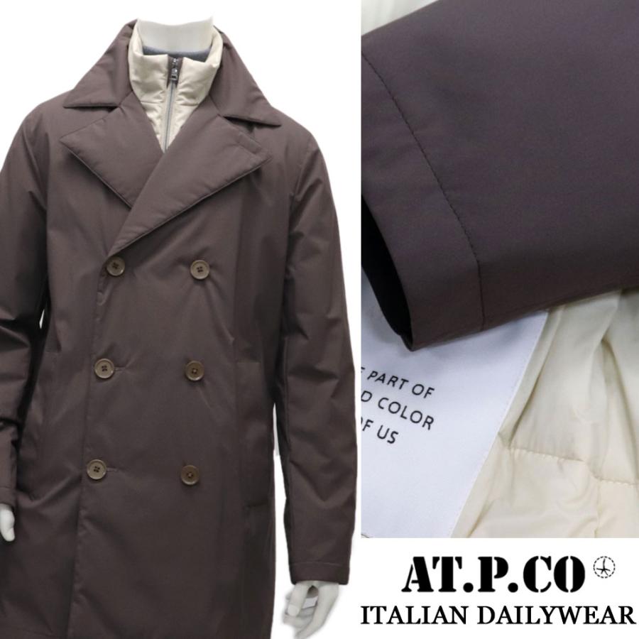 AT.P.CO≪アティピコ≫ ナイロンピーコート メンズ 秋冬 中綿 
