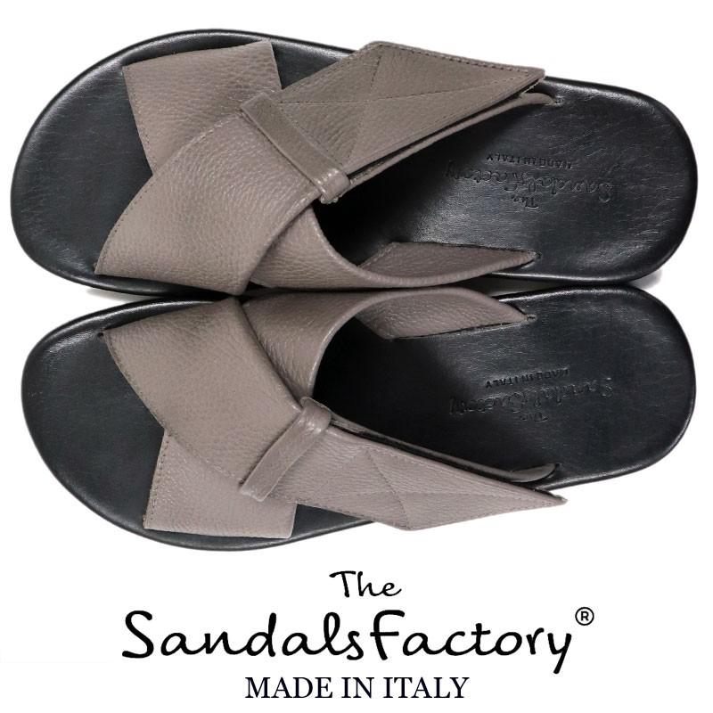 レザーサンダル メンズ 本革 The Sandals Factory ザ サンダルズファクトリー イタリア製 レザー ラバーソールサンダル グレージュ M6032 Zinco スーツ ファッションtheshopbios 通販 Yahoo ショッピング