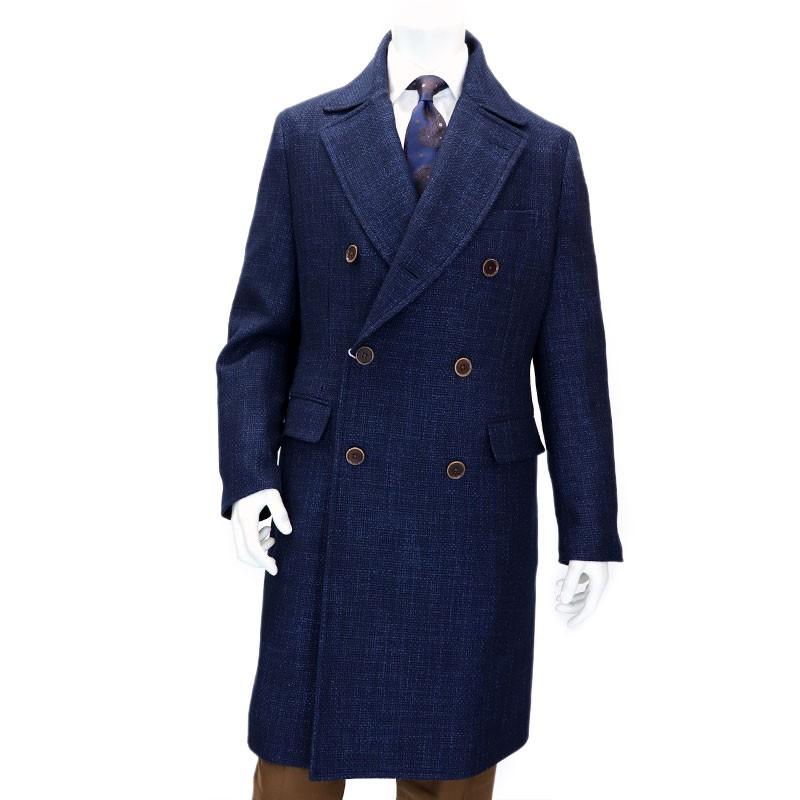 アルスターコート メンズ ダブルチェスターコート カノニコ イタリア製生地 Vitale Barberis Canonico ネイビーブルー Snf02 401 79 スーツ ファッションtheshopbios 通販 Yahoo ショッピング