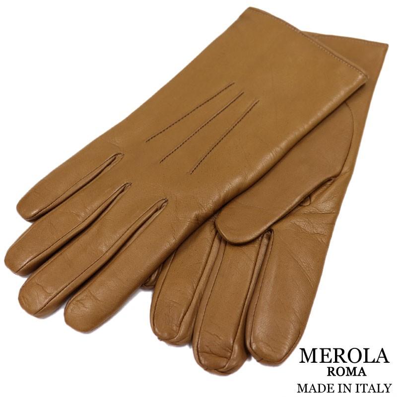 うのにもお得な情報満載 ハリウッド映画でも使用された名品 革手袋 キャメル カシミヤライニング ナパグレザーグローブ メローラ Merola イタリア製 メンズ レザーグローブ 財布 帽子 ファッション小物