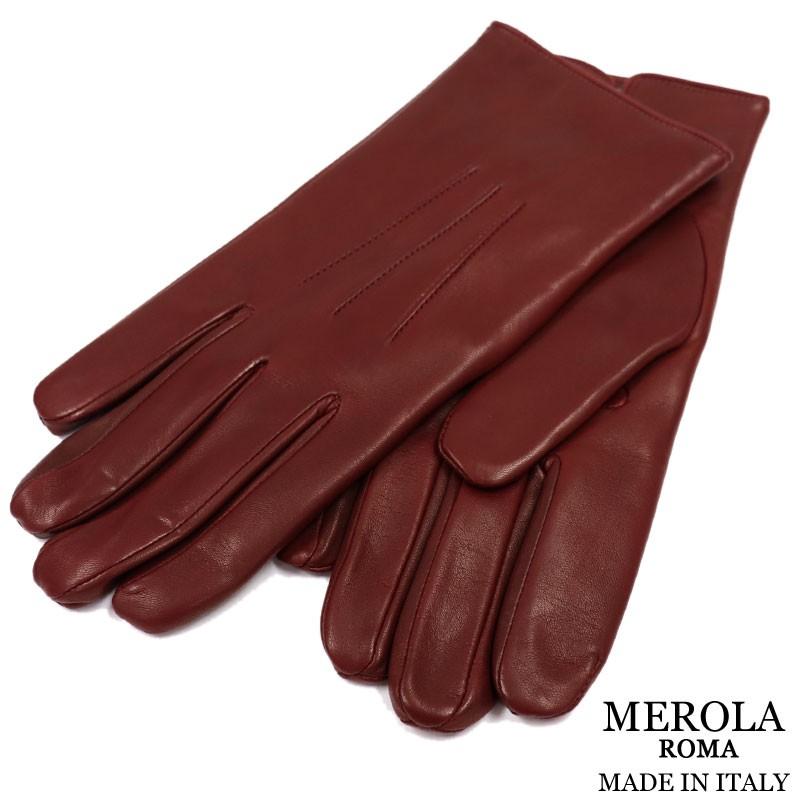 革手袋 レザーグローブ メンズ イタリア製 Merola メローラ ナパグレザーグローブ カシミヤライニング ルビーレッド Zu03 Nappa Rubino スーツ ファッションtheshopbios 通販 Yahoo ショッピング