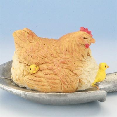 置き物 鳥 にわとり ひよこ レジン製 CHICKEN スコップ サイズ 横 21cm