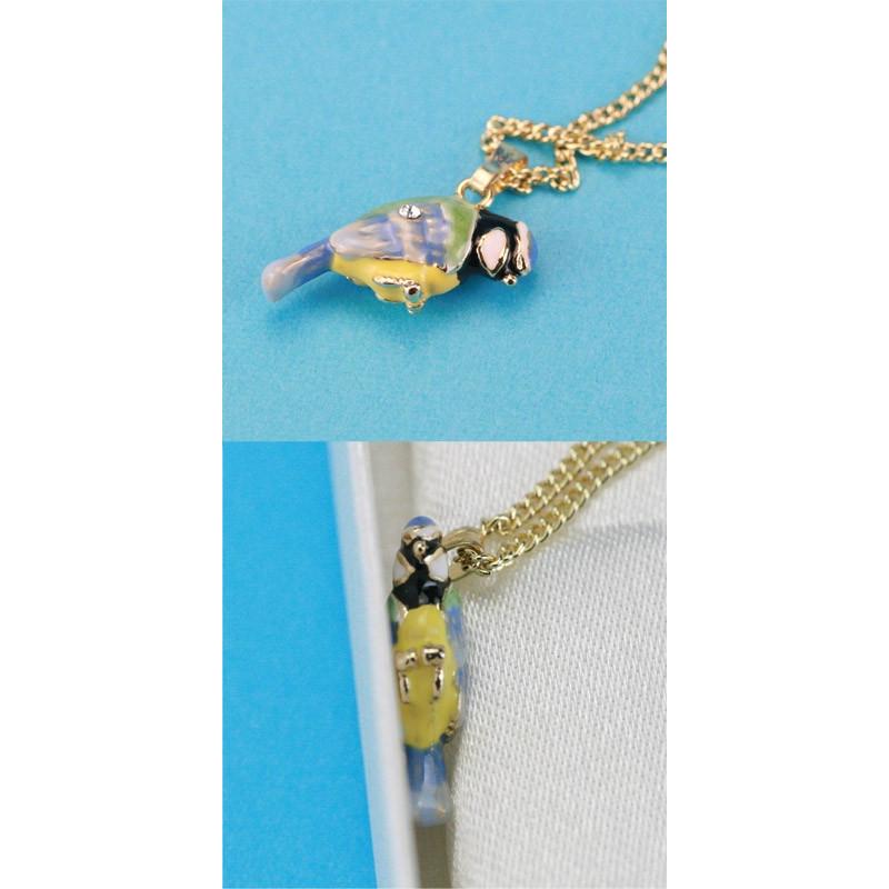 インテリア 小物入れ 宝石箱 置物 鳥 アオガラ ＆ ミラーテーブル チャーム付き piearth ジュエリーボックス 金属 クリスタル 鏡 かわいい おしゃれ_4