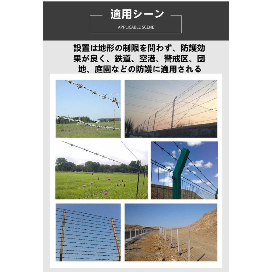 有刺鉄線、亜鉛メッキ鋼の本物の有刺鉄線、簡単に曲げることができ、工芸品、フェンス、および生き物の抑止に最適、手袋のペアが含まれています ワイヤー直径2.3_1