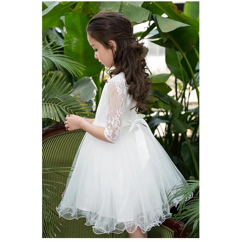 特価ブランド 子どもドレス 女の子用 結婚式 キッズ 新年お祝い子供服 ベビードレス 令嬢テイストのアンティークレースドレス 半袖 子供ドレス フォーマルドレス 花柄 衣装 ドレス サイズ 150cm