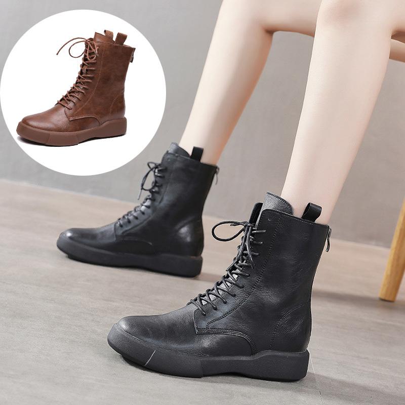 生産完了商品 極美品 Paul Stuart 本革レースアップショートブーツ25.5