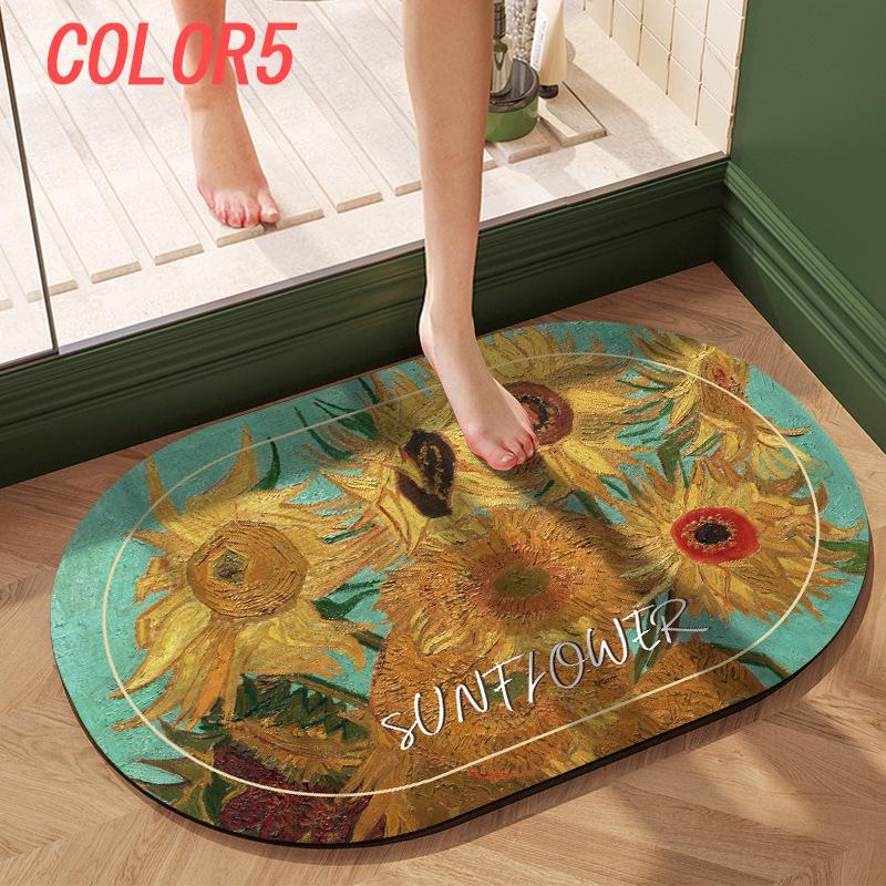 最大89％オフ！ バスマット 珪藻土 ネイビー ソフト 北欧 速乾 防カビ 通気性 おしゃれ familyschoolpartners.org