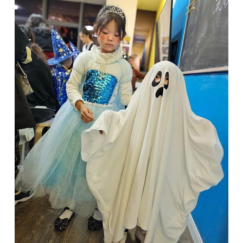 おばけ ポンチョ コスチューム コスプレ ハロウィン 衣装 かわいい お手軽 通販 100 ハロウィン おばけ オバケ マント ポンチョ 白 ホワイト 仮装 簡単