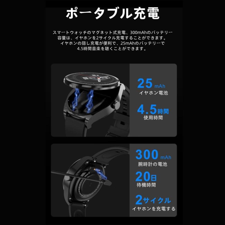 【TWS BLEヘッドセット】スマートウォッチ 日本製センサー 通話機能 血圧 血中酸素 心拍数 健康測定メンズ レディース 大画面 高精度 検測 防水 敬老の日 日本語_12