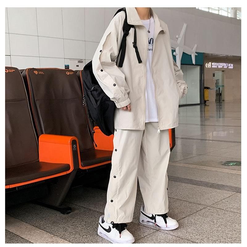 セットアップ メンズ 韓国 ファッション サイドボタン 上下セット チェック柄 病みかわいい 長袖 男女 シェア服 メンズ レディース ユニセックス ゆったり Wan104 ショップbmbm 通販 Yahoo ショッピング