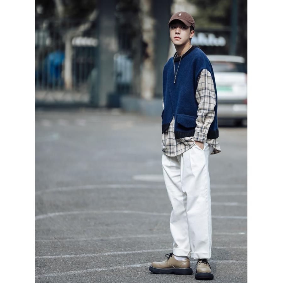 韓国 ファッション ニットベスト重ね着風 長袖シャツ レイヤード風 セーター切り替え ロングスリーブ 男女 シェア服 メンズ レディース ユニセックス ゆったり Wan119 ショップbmbm 通販 Yahoo ショッピング