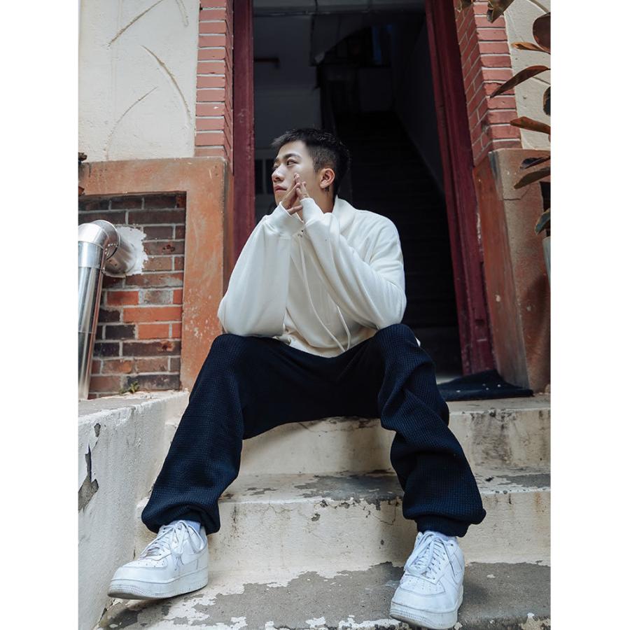 韓国 ファッション スウェット パーカー風 ハーフジップ ハイネック 無地 プレーン 病みかわいい 長袖 男女 シェア服 メンズ レディース ユニセックス ゆったり Wan1 ショップbmbm 通販 Yahoo ショッピング