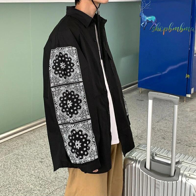 バンダナ柄 ペイズリー柄 シャツ ゆったり シャツ 韓国 ファッション メンズ 長袖 ロングスリーブ メンズ ストリート カジュアル メンズ 春 秋冬 冬 個性 Wan128 ショップbmbm 通販 Yahoo ショッピング