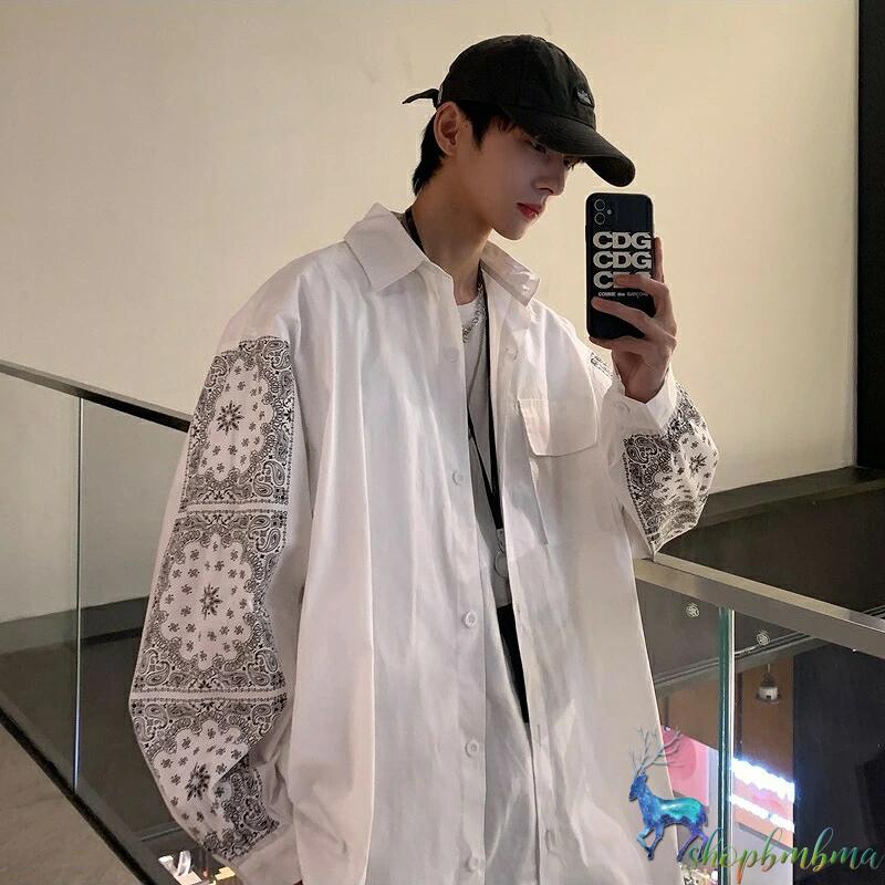 バンダナ柄 ペイズリー柄 シャツ ゆったり シャツ 韓国 ファッション メンズ 長袖 ロングスリーブ メンズ ストリート カジュアル メンズ 春 秋冬 冬 個性 Wan128 ショップbmbm 通販 Yahoo ショッピング