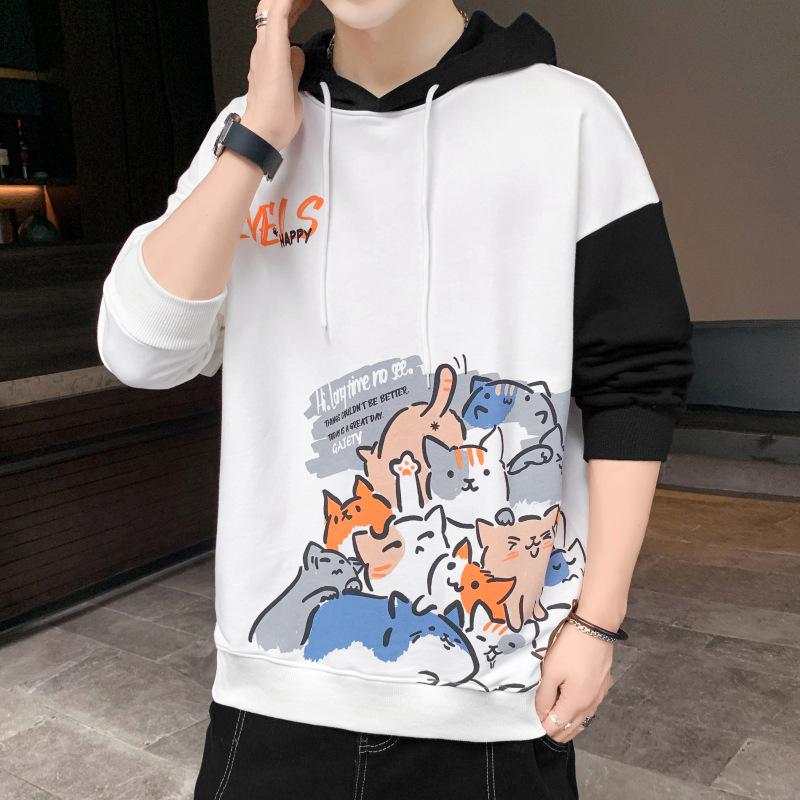 5 大好評 パーカー メンズ 長袖 トレーナー 秋服 かわいい プルオーバー おもしろ ロングパーカー 猫 トップス 可愛い プリント 大きいサイズ おしゃれ カジュアル Simbcity Net