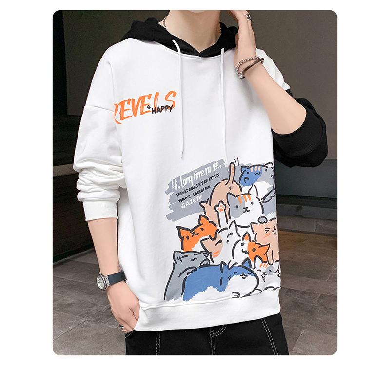 5 大好評 パーカー メンズ 長袖 トレーナー 秋服 かわいい プルオーバー おもしろ ロングパーカー 猫 トップス 可愛い プリント 大きいサイズ おしゃれ カジュアル Simbcity Net