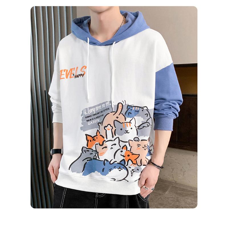 5 大好評 パーカー メンズ 長袖 トレーナー 秋服 かわいい プルオーバー おもしろ ロングパーカー 猫 トップス 可愛い プリント 大きいサイズ おしゃれ カジュアル Simbcity Net