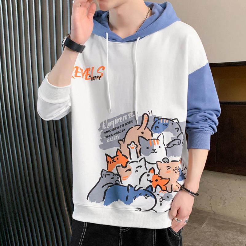 5 大好評 パーカー メンズ 長袖 トレーナー 秋服 かわいい プルオーバー おもしろ ロングパーカー 猫 トップス 可愛い プリント 大きいサイズ おしゃれ カジュアル Simbcity Net