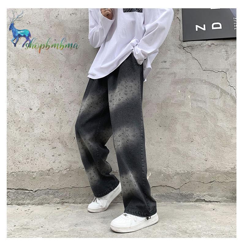 21新作ワイドパンツ メンズ リラックスパンツ ルーズフィット デニム ジーンズ アルファベット 総柄 バギーパンツ 絞り 絞れる ボトムス 個性 夏 秋 春 Wan244 ショップbmbm 通販 Yahoo ショッピング