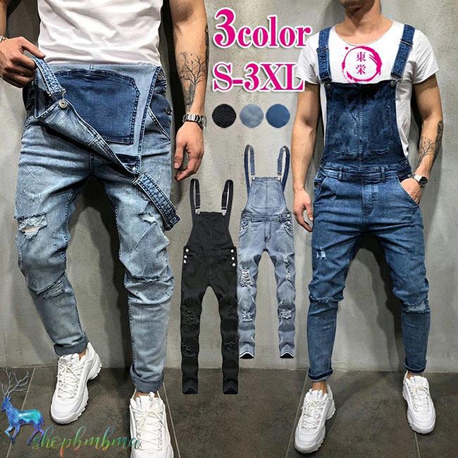 デニムパンツ サロペット メンズ デニム オーバーオール オールインワン メンズジーンズ ダメージ ジーンズ メンズ スキニー パンツ カーゴパンツ 重ね着 Wan848 ショップbmbm 通販 Yahoo ショッピング
