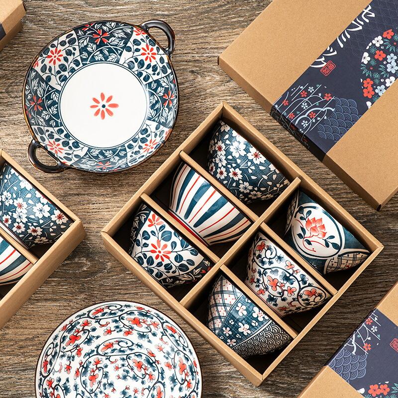 陶器　食器セット　茶碗　小皿　箸　トレー　5セット 食器セット 茶碗 皿 お皿 スプーン お箸 陶器 食洗機対応 電子レンジ