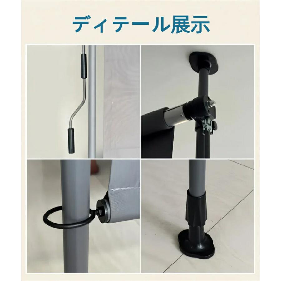 オーニングテント 縦型巻き上げ式 プライバシースクリーン オーニング 幅100/120/150/200/250/300cm つっぱり式サンシェード 高さ調節可能 目隠し機能付き 窓?庭_6