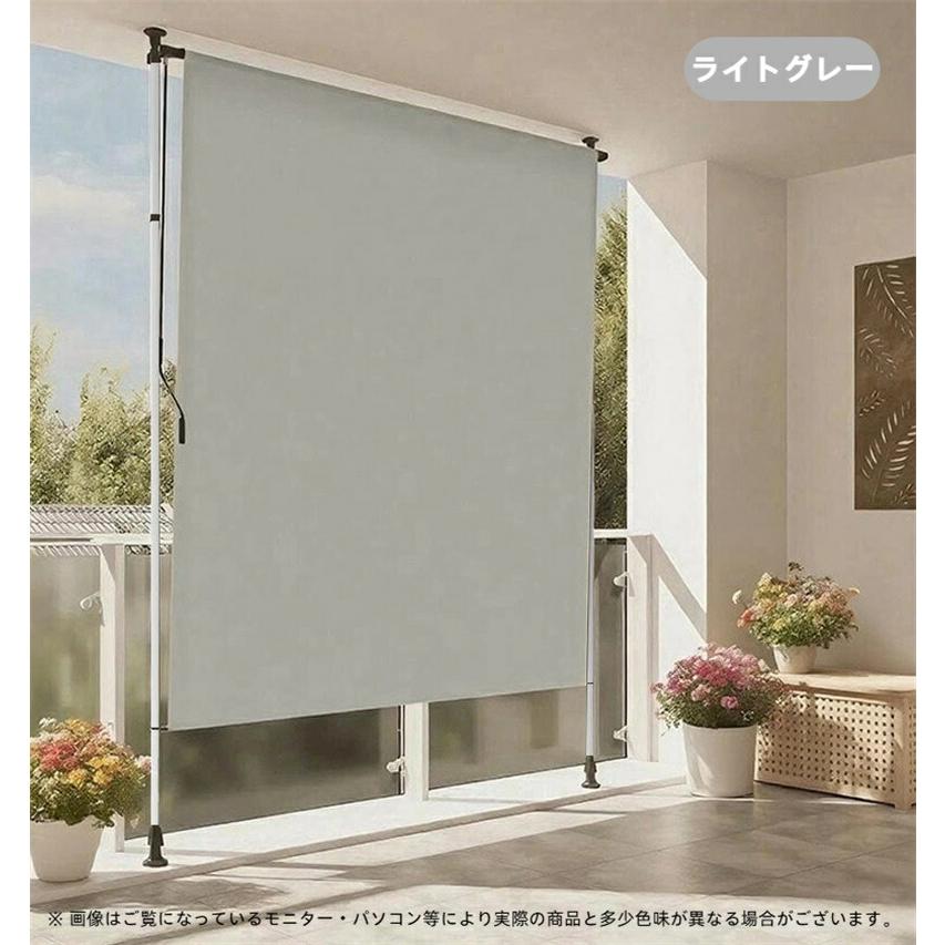 オーニングテント 縦型巻き上げ式 プライバシースクリーン オーニング 幅100/120/150/200/250/300cm つっぱり式サンシェード 高さ調節可能 目隠し機能付き 窓?庭_9