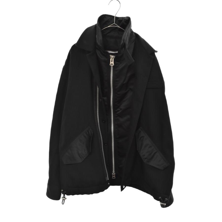 sacai サカイ 21AW 再構築ウールサージナイロンブルゾン sacai サカイ 21AW 再構築ウールサージナイロンブルゾン