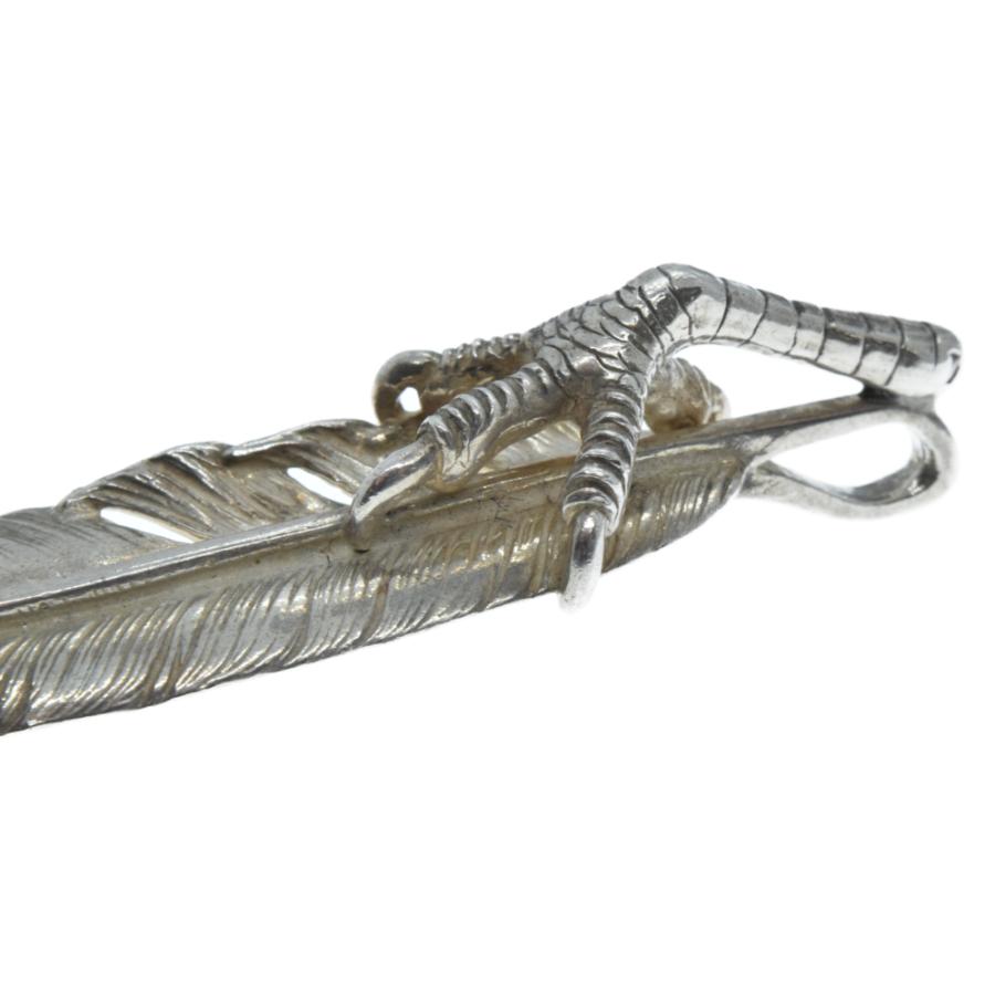 goro's ゴローズ 現行 銀爪イボメタル付き特大フェザー 右向き