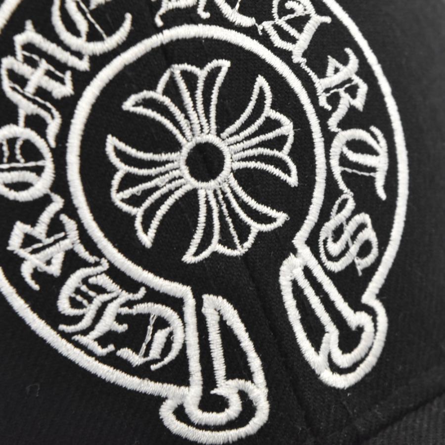 CHROME HEARTS 黒刺繍 ホースシューステッチデニムキャップ