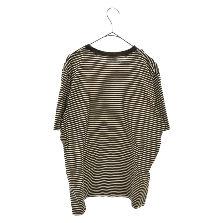 サンローランパリ 21SS 644058 YBYQ2 ブリーチ加工 ボーダー半袖