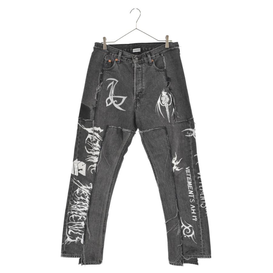 VETEMENTS ヴェトモン 18AW ×LEVI'S Tribal Sticker Denim Pant VETEMENTS ヴェトモン 18AW ×LEVI'S Tribal Sticker Denim Pant