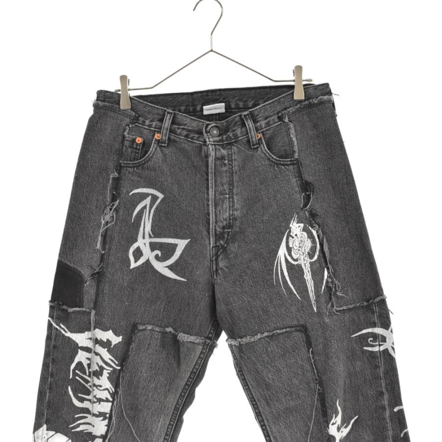 VETEMENTS ヴェトモン 18AW ×LEVI'S Tribal Sticker Denim Pant VETEMENTS ヴェトモン 18AW ×LEVI'S Tribal Sticker Denim Pant