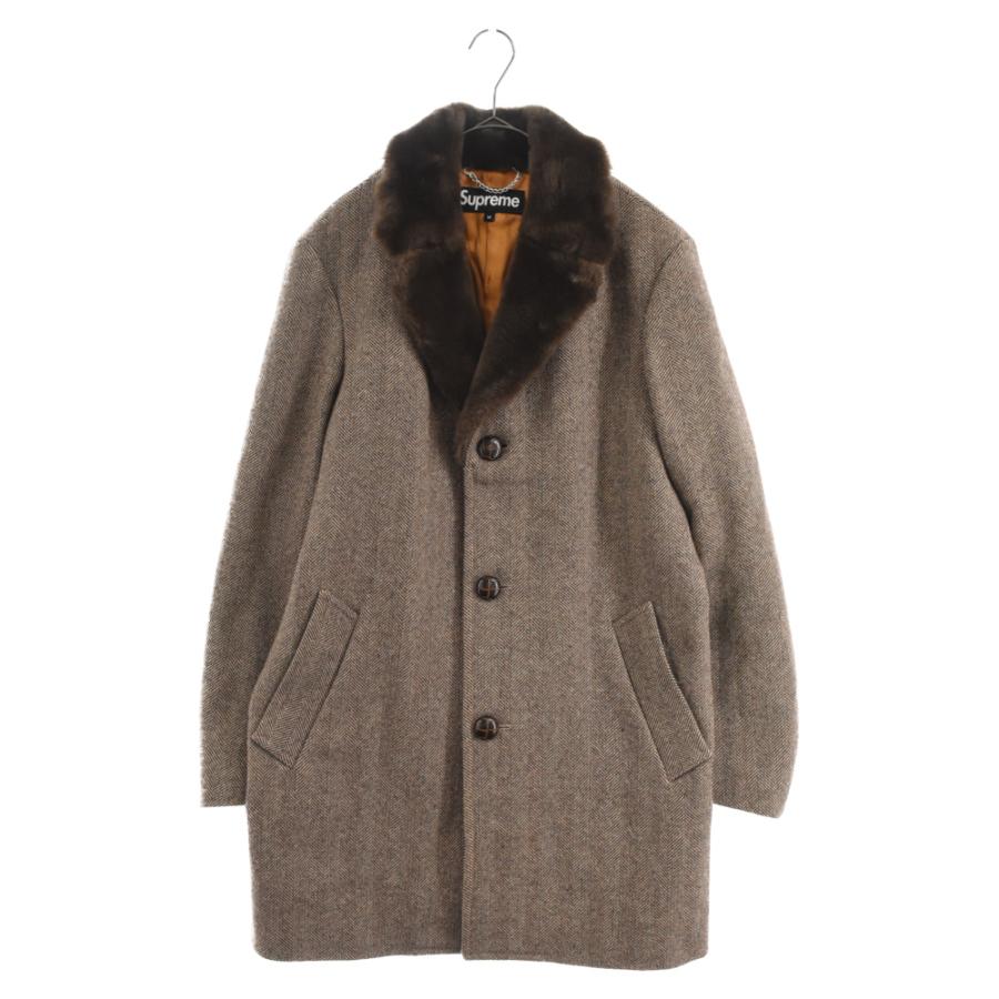 Supreme SUPREME シュプリーム 15AW Fur Collar Tweed Coat Supreme SUPREME シュプリーム 15AW Fur Collar Tweed Coat