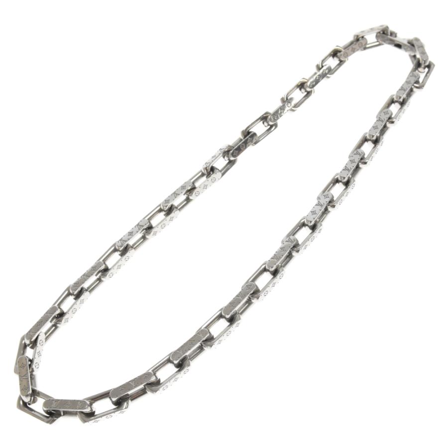 ルイヴィトン M64196 モノグラム コリエ チェーン ネックレス シルバー LOUIS VUITTON】ルイ・ヴィトン コリエ チェーン モノグラム