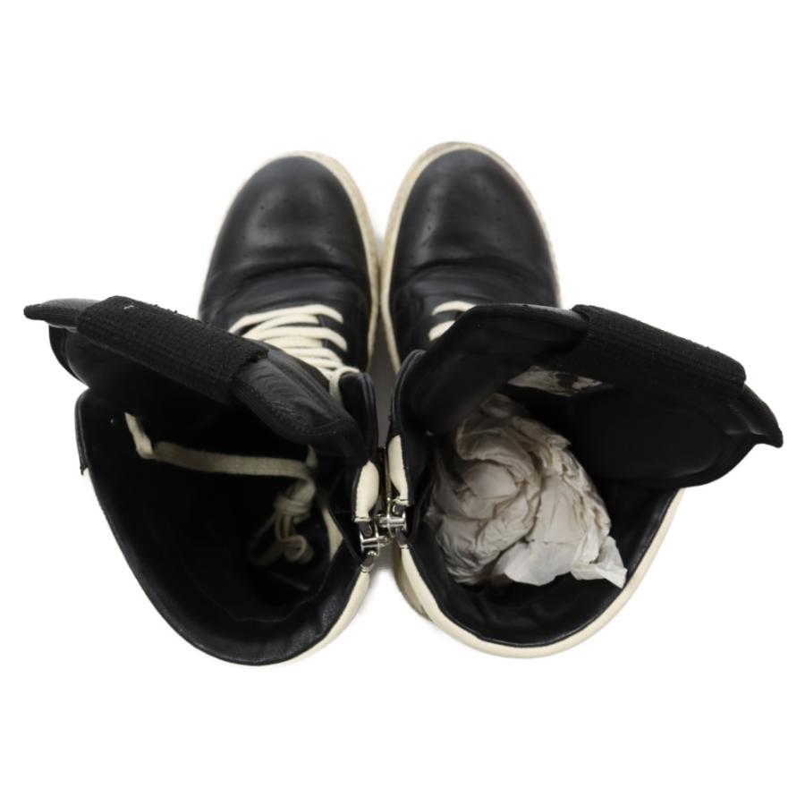 リックオウエンス　ハイカットスニーカー ブラック/ホワイト Rick Owens リックオウエンス GEOBASKET ジオバスケット