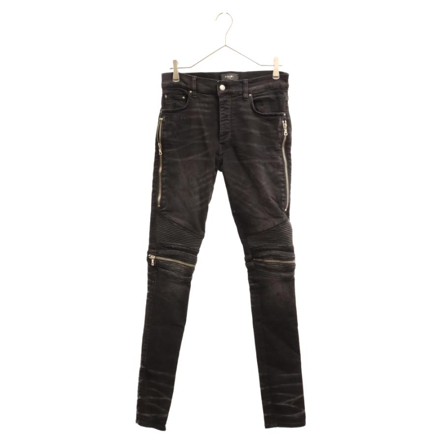 AMIRI アミリ MX1 クラッシュ加工 バイカーデニム サイドジップ AMIRI アミリ MX1 クラッシュ加工 バイカーデニム サイドジップ