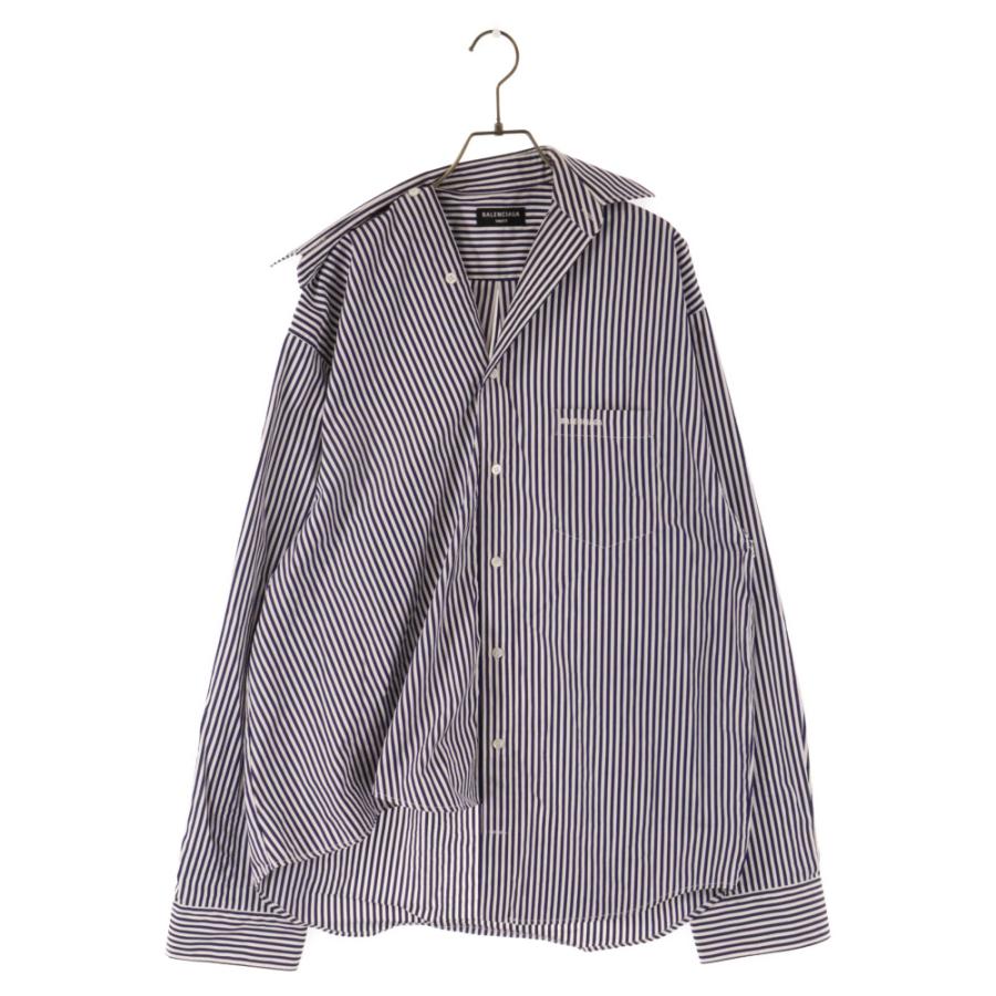 BALENCIAGA バレンシアガ 21AW ツイステッドストライプ変形長袖 BALENCIAGA バレンシアガ 21AW ツイステッドストライプ変形長袖