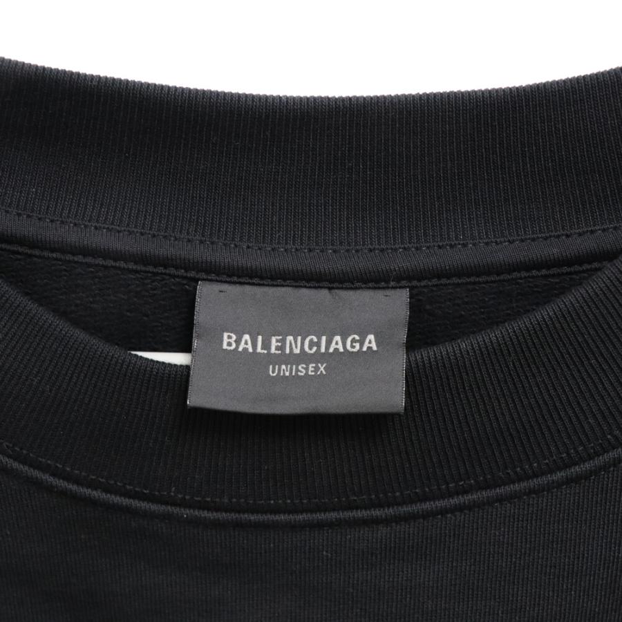 BALENCIAGA ブラック スウェット ネームタグ付き BALENCIAGA - PARIS BALENCIAGA ロゴ スウェットシャツ / スウェット