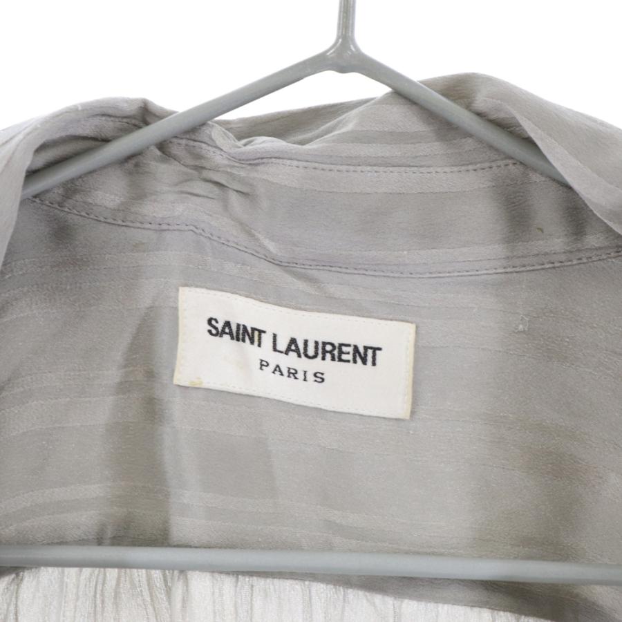SAINT LAURENT PARIS サンローランパリ ストライプシルク長袖 SAINT LAURENT PARIS サンローランパリ ストライプシルク長袖