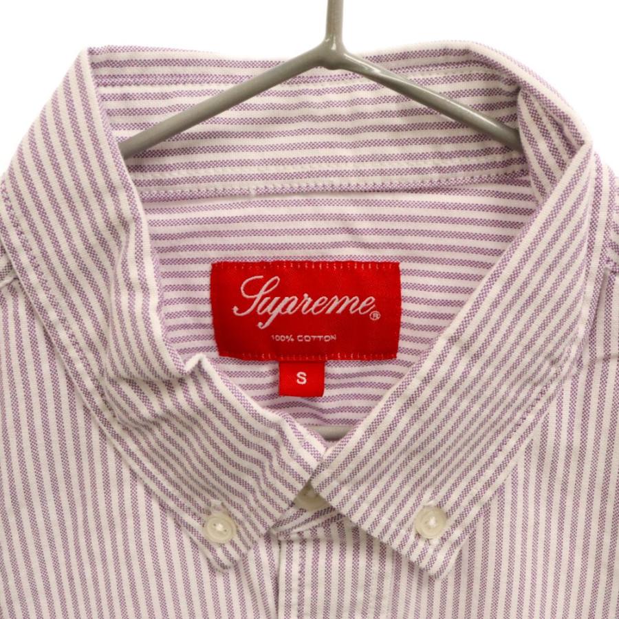 SUPREME シュプリーム 18SS Oxford Shirt Blue Color Block Stripe オックスフォードストライプカラーブロック長袖シャツ マルチカラー｜shopbring｜03