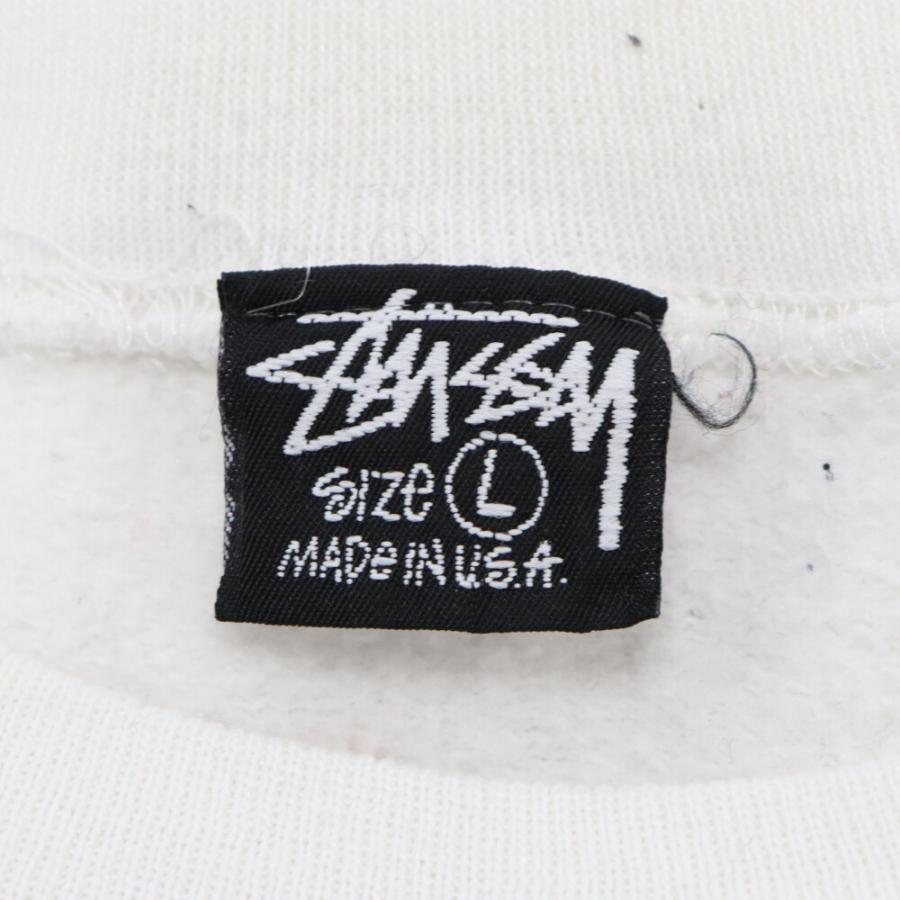 STUSSY ステューシー 80S OLD VINTAGE MIKE MILLER マイクミラー プリントスウェット トレーナー ホワイト｜shopbring｜06