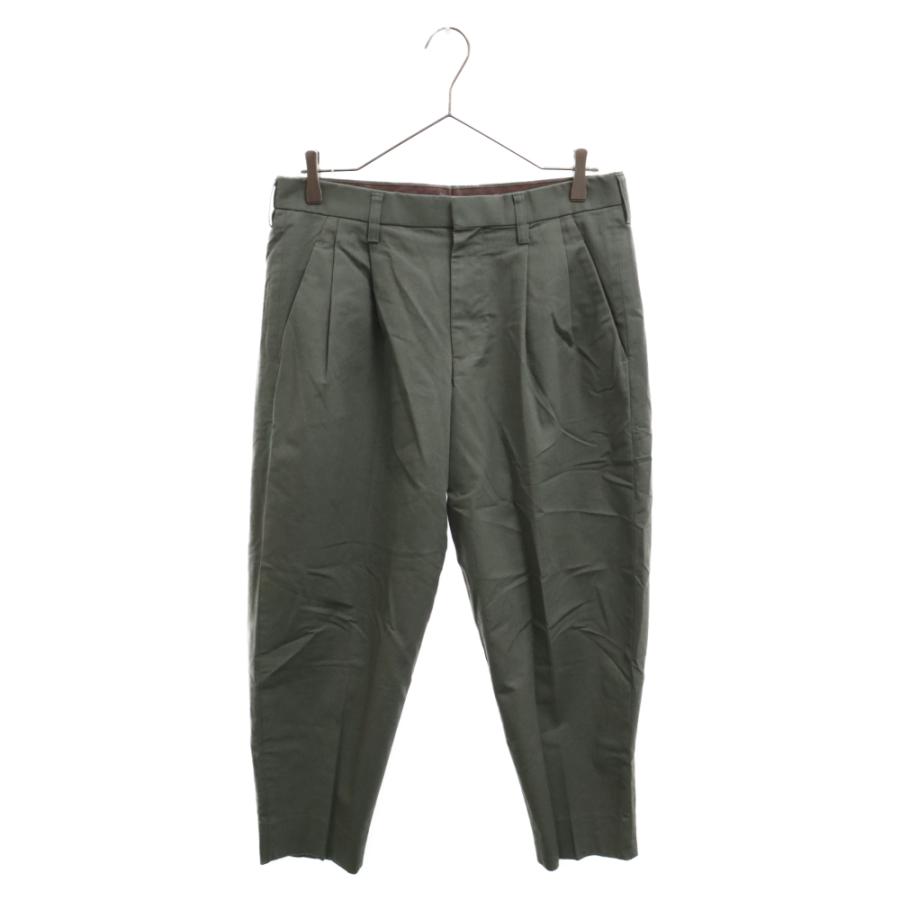 kolor カラー 20AW 2タックワイドスラックス パンツ グリーン 20WCM 