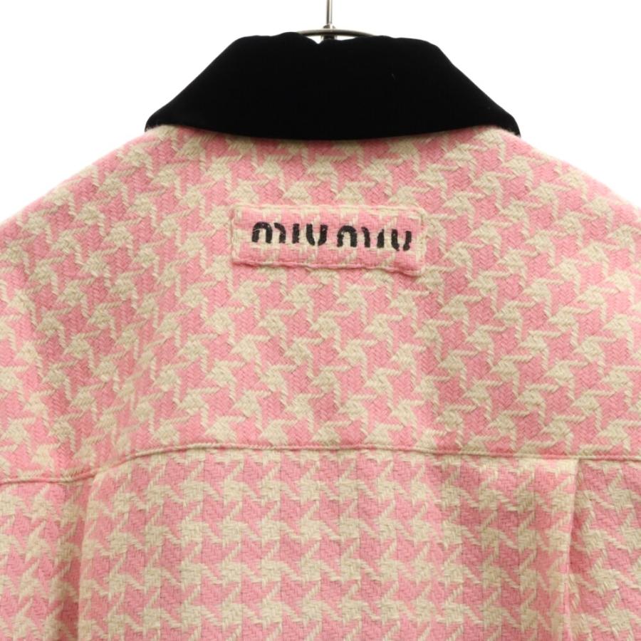 miumiu ミュウミュウ 2020 Houndstooth Jacquard Jacket ボタン  